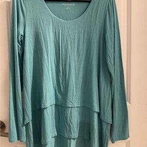 Soft Surroundings Teal Layered Tunic